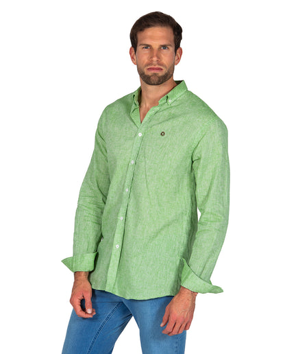 Green Linen Shirt