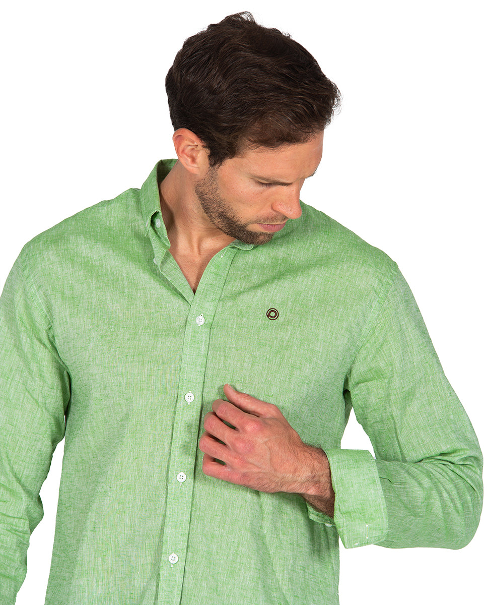 Green Linen Shirt