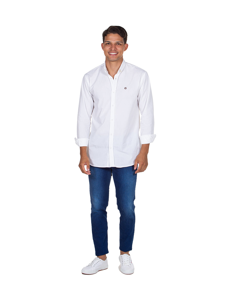 Camisa Pin Point Blanca