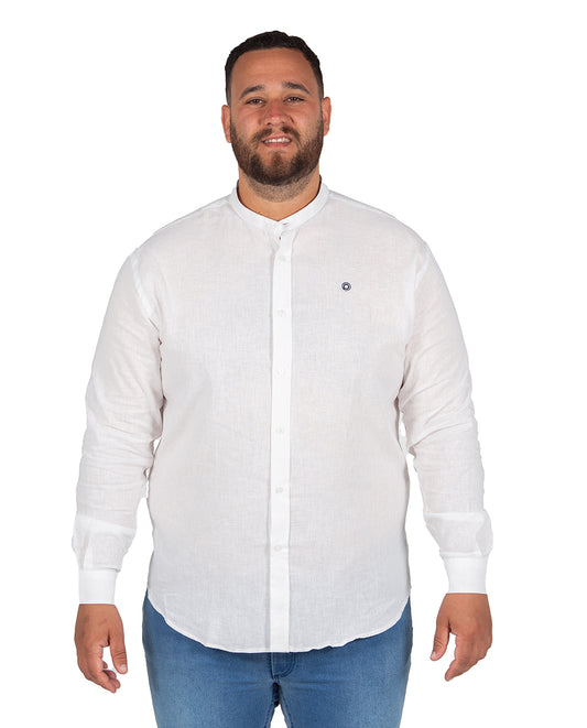 White Linen Mao Shirt