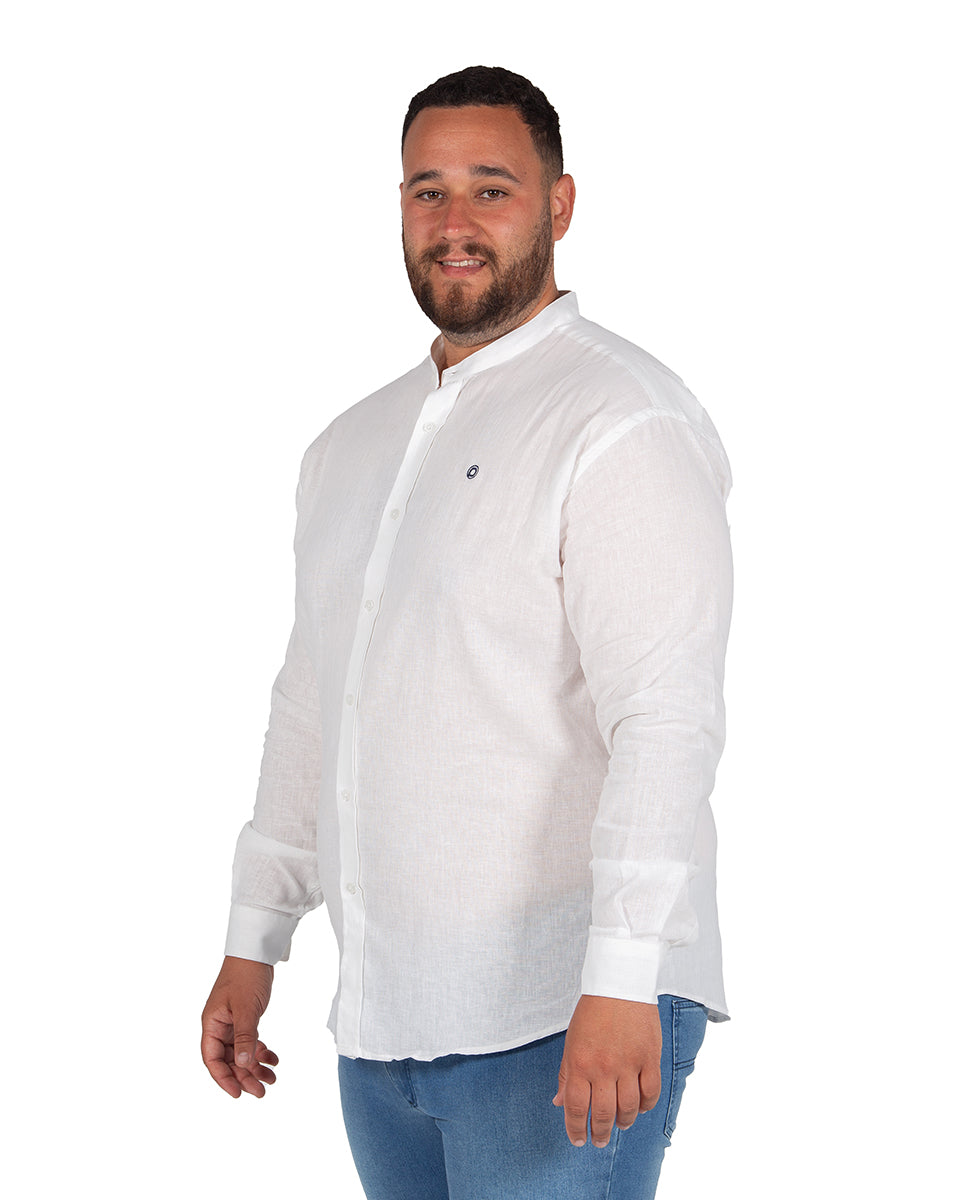 Camisa Mao Lino Blanco