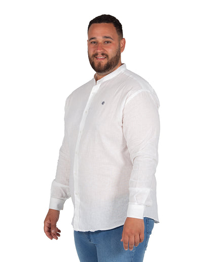 White Linen Mao Shirt