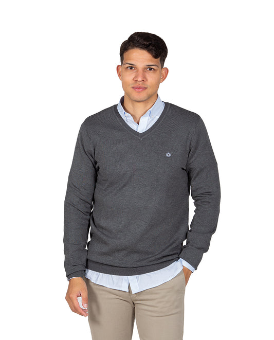 Anthracite V-neck Sweater