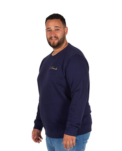 Embroidered Sweatshirt with Navy Name