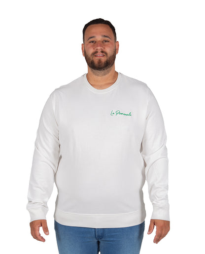 White Name Embroidered Sweatshirt