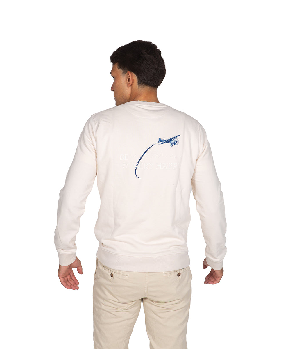 Sudadera Avión Crema