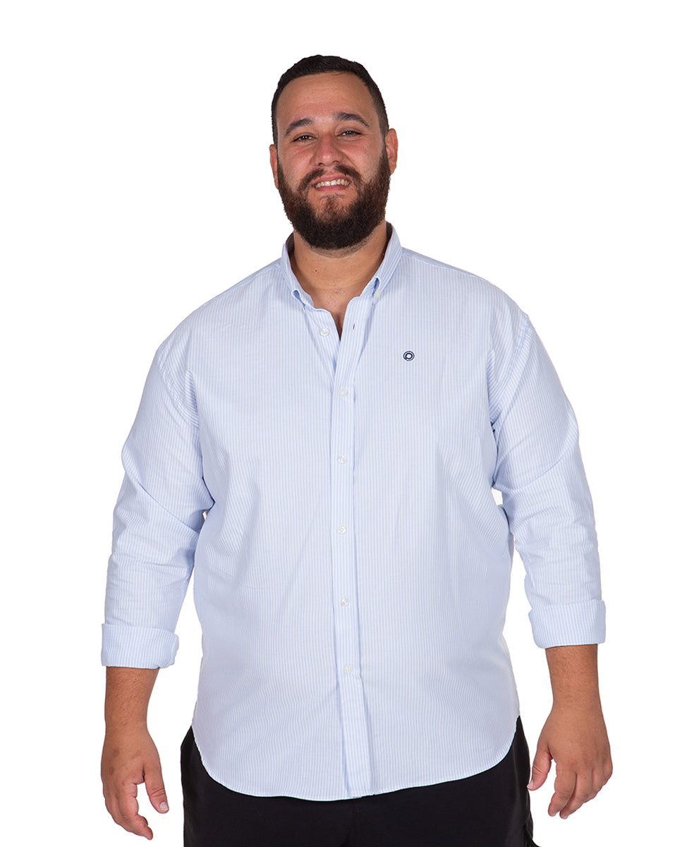 Camisa Oxford Rayas Tallas Grandes