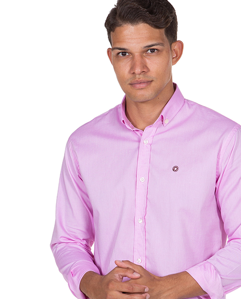 Camisa Pin Point Rosa