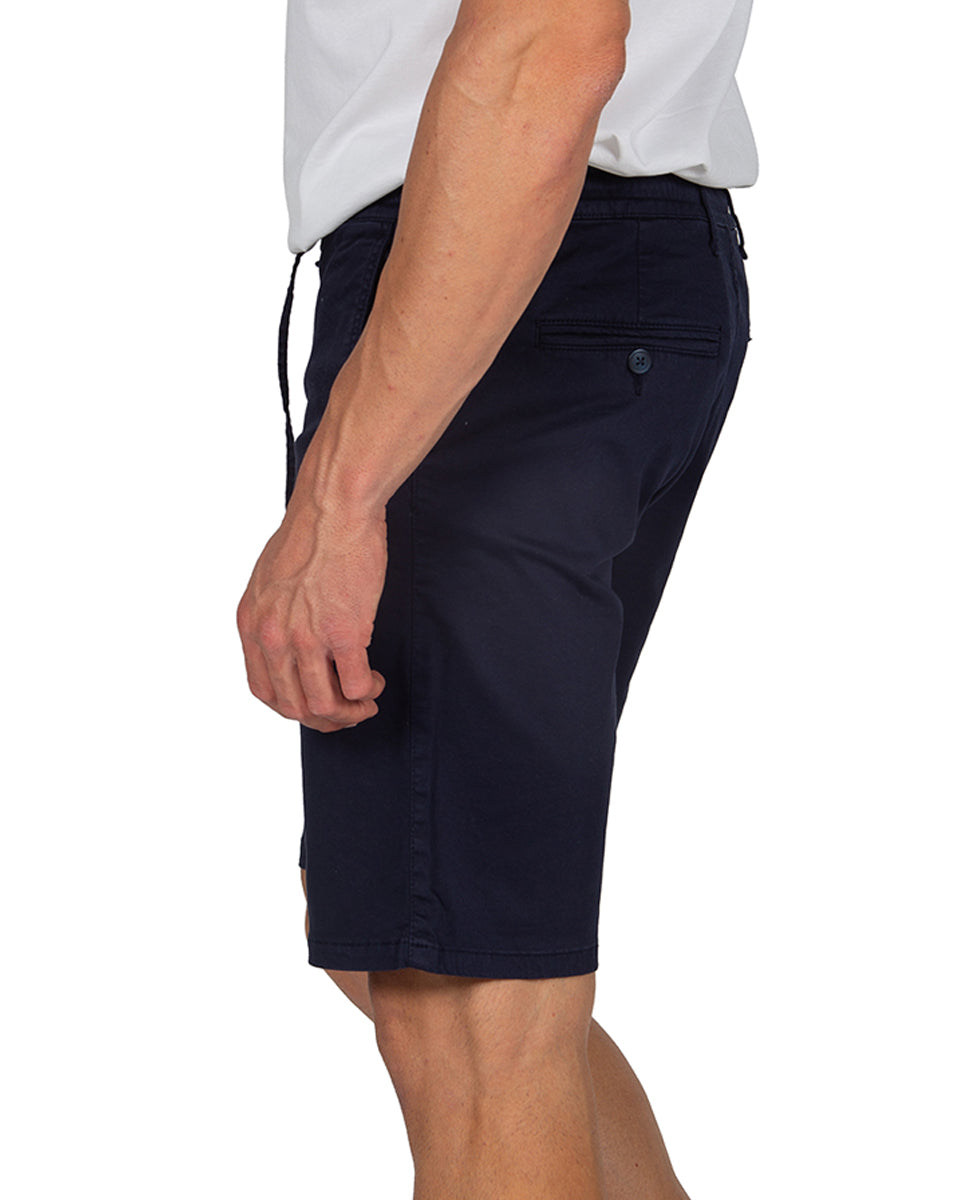 Navy Blue Jogger Bermuda Shorts