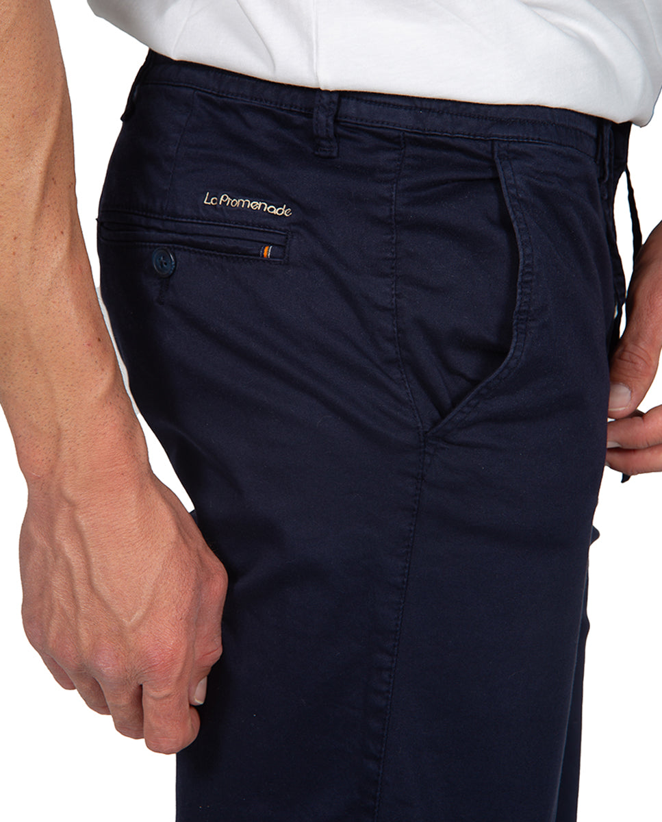 Navy Blue Jogger Bermuda Shorts