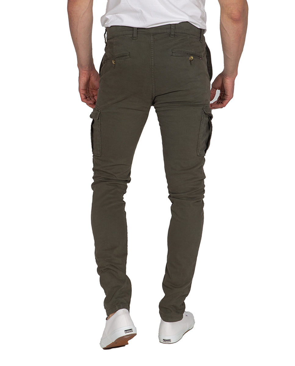 Chino Skinny Cargo Verde Bosque