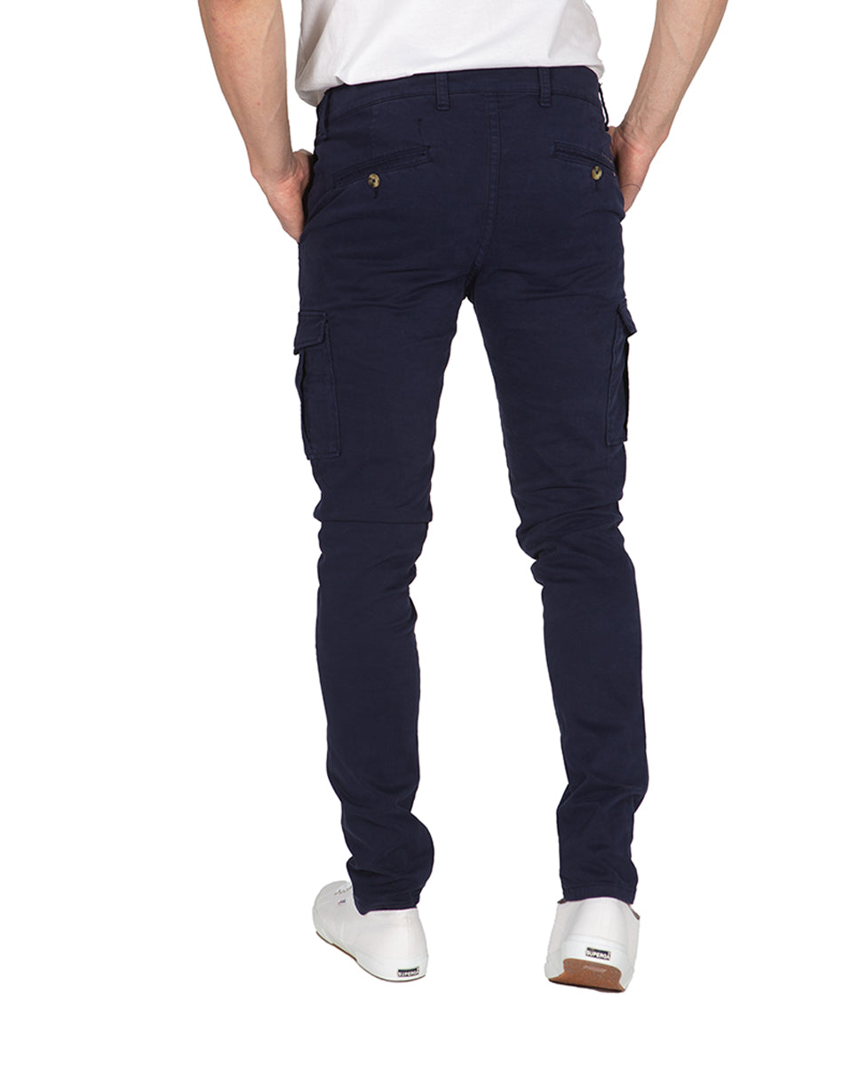 Chino Skinny Cargo Marino