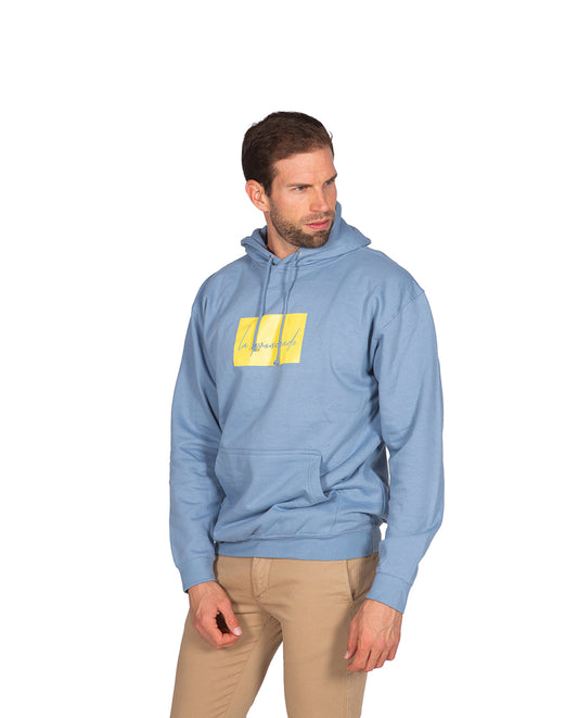 Sky Blue Stripe Hooded Sweatshirt