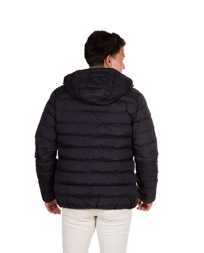 Quilted Down Jacket with Hood