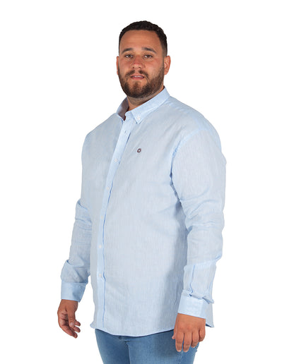 Camisa Lino Celeste