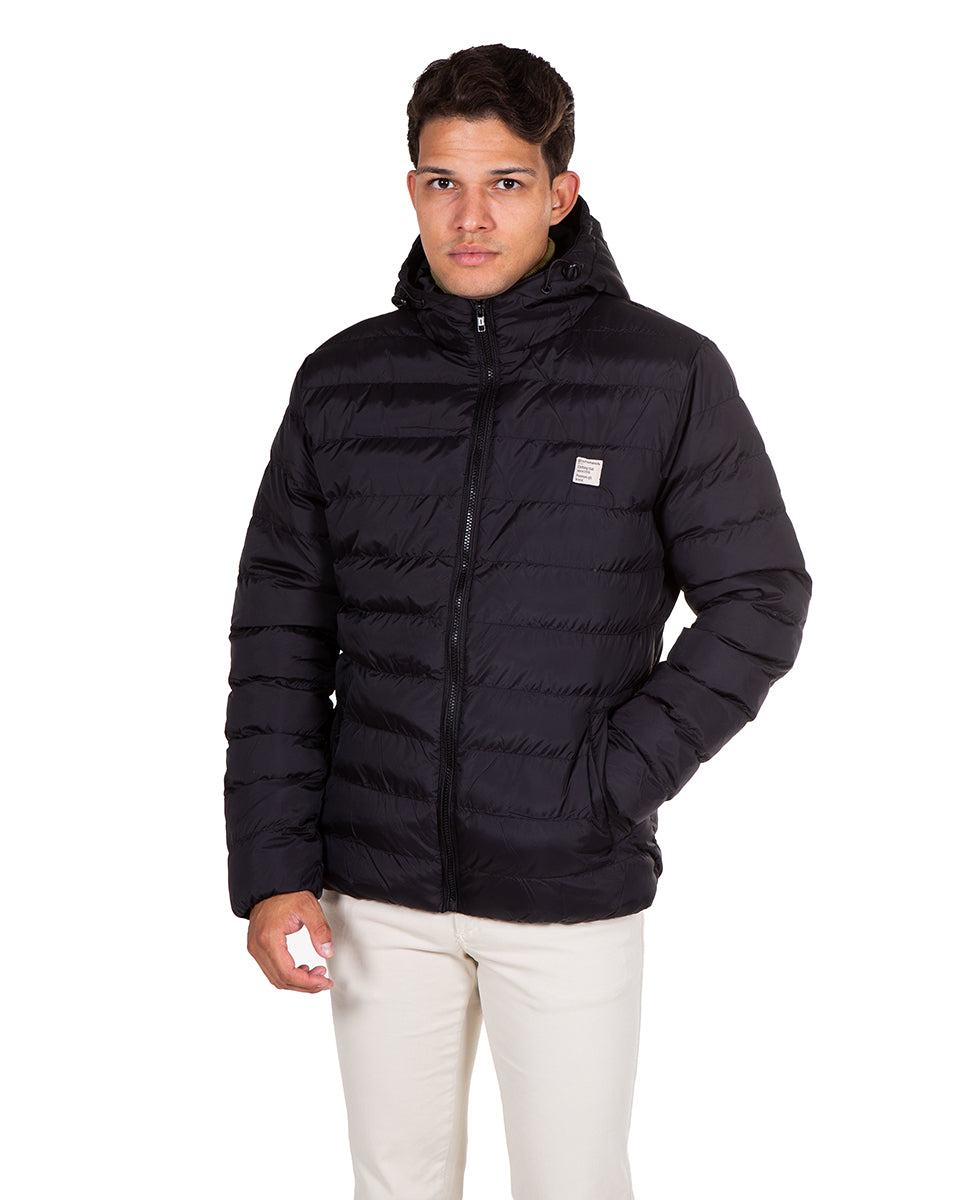 Quilted Down Jacket with Hood