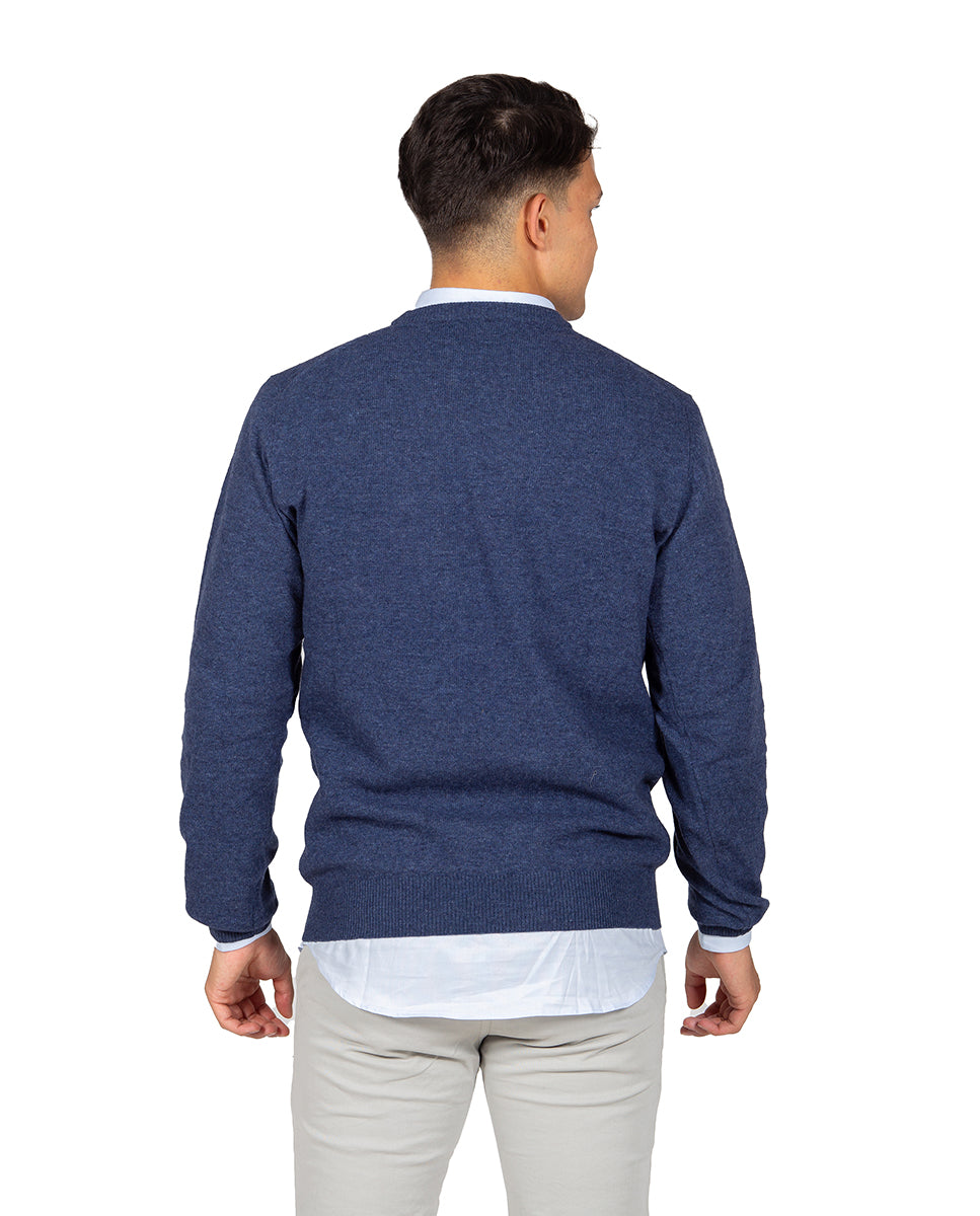 Midnight Blue Wool Jersey