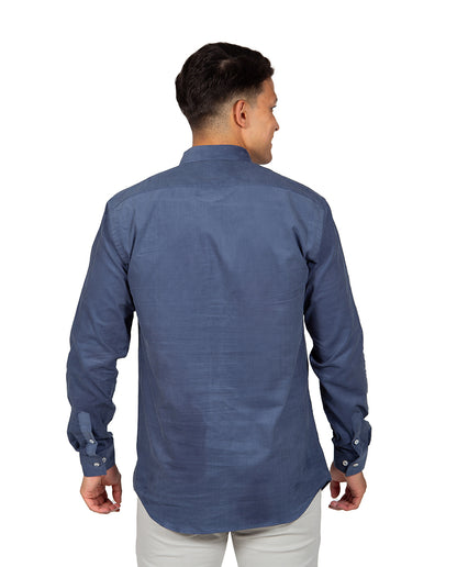 Night Blue Micro Corduroy Shirt