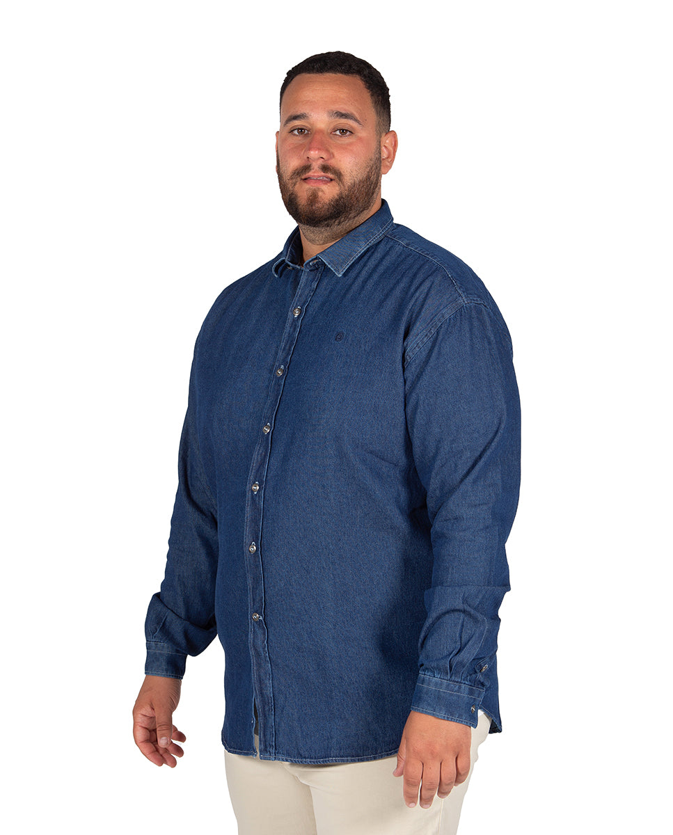 Dark Blue Denim Shirt