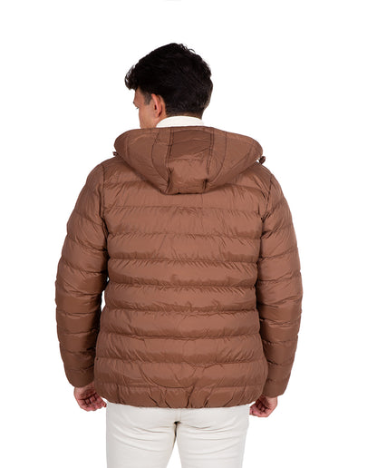 Quilted Down Jacket with Hood