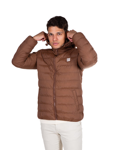 Quilted Down Jacket with Hood