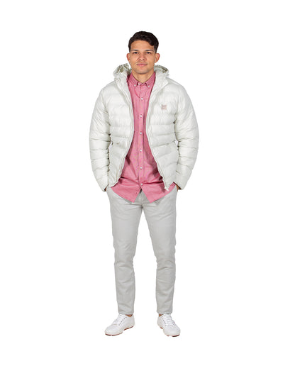 Quilted Down Jacket with Hood