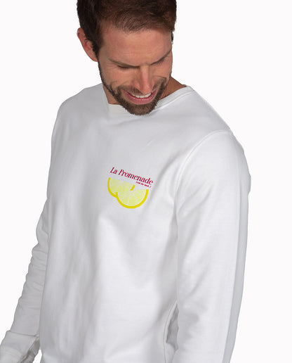 White Name Embroidered Sweatshirt