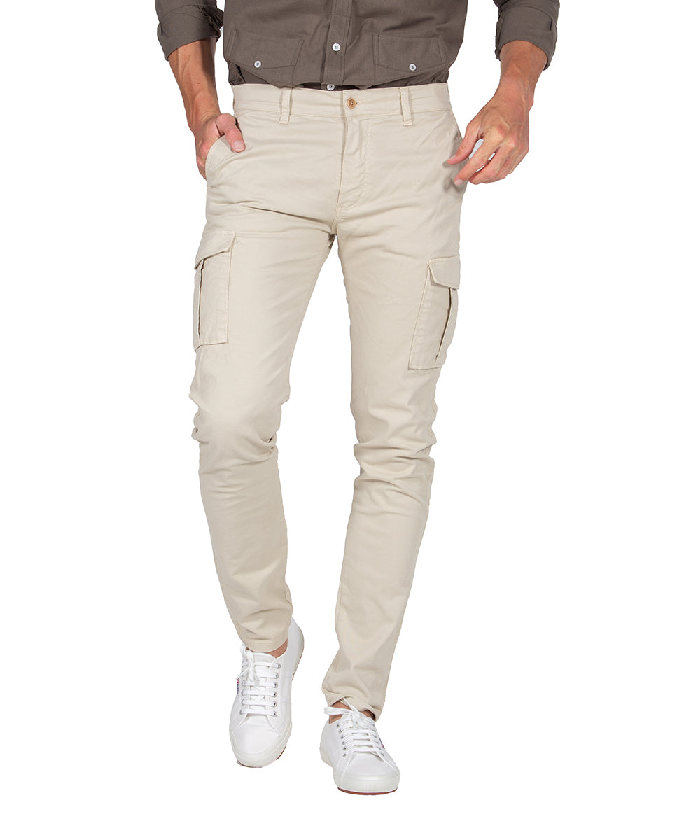 Chino Skiny Cargo Crudo