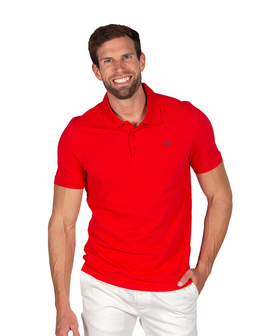 Red Organic Polo