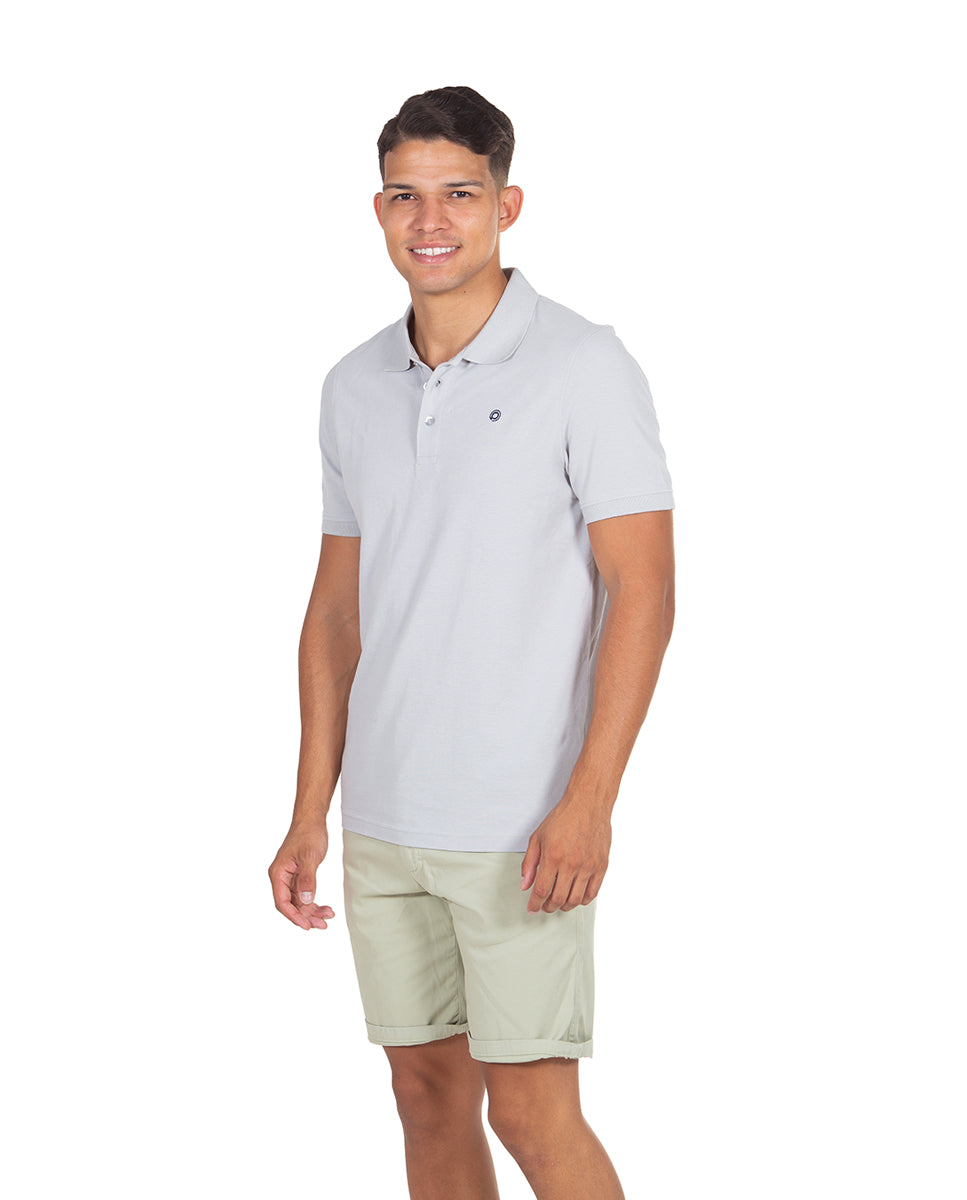 Polo Orgánico Gris Medio