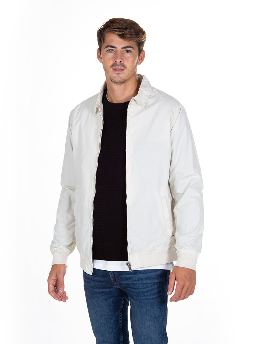 Chaqueta campera crema