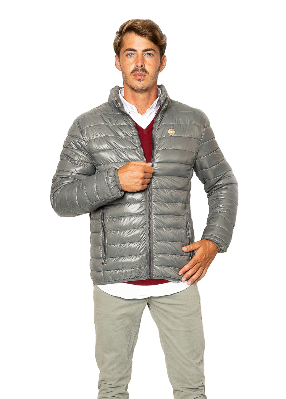 Plumífero Nylon Gris