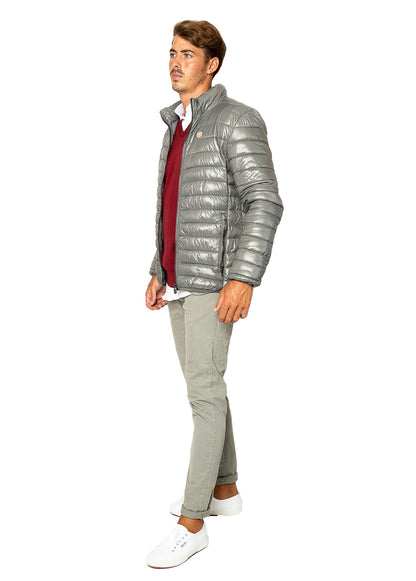Plumífero Nylon Gris