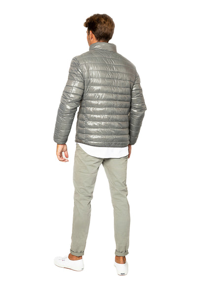 Plumífero Nylon Gris