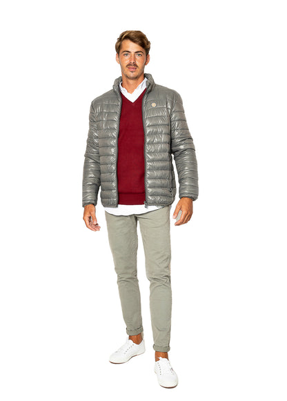 Plumífero Nylon Gris