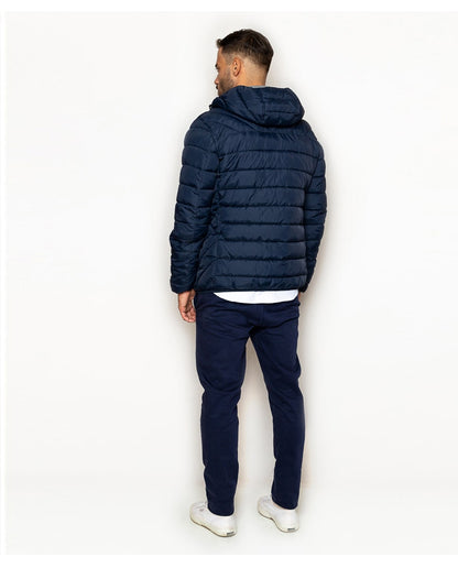 Navy Hooded Down Jacket