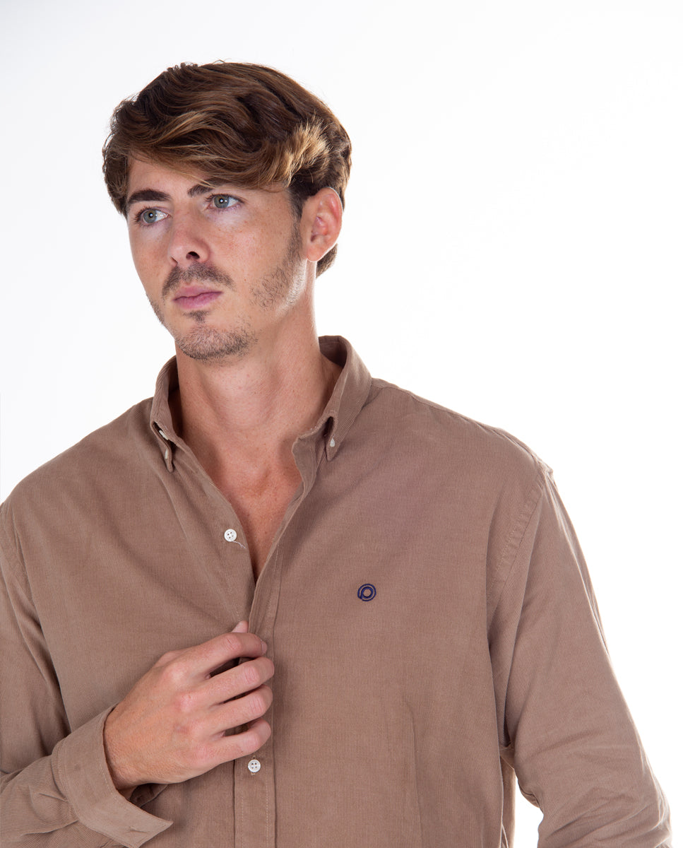 Beige Micropana Shirt