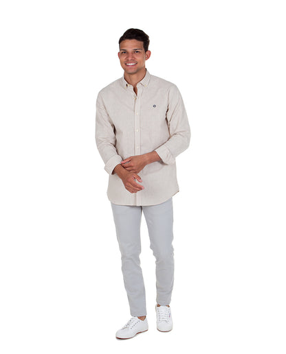 Beige Linen Shirt