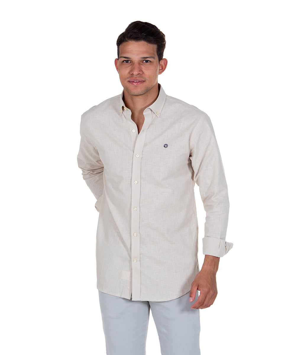 Beige Linen Shirt