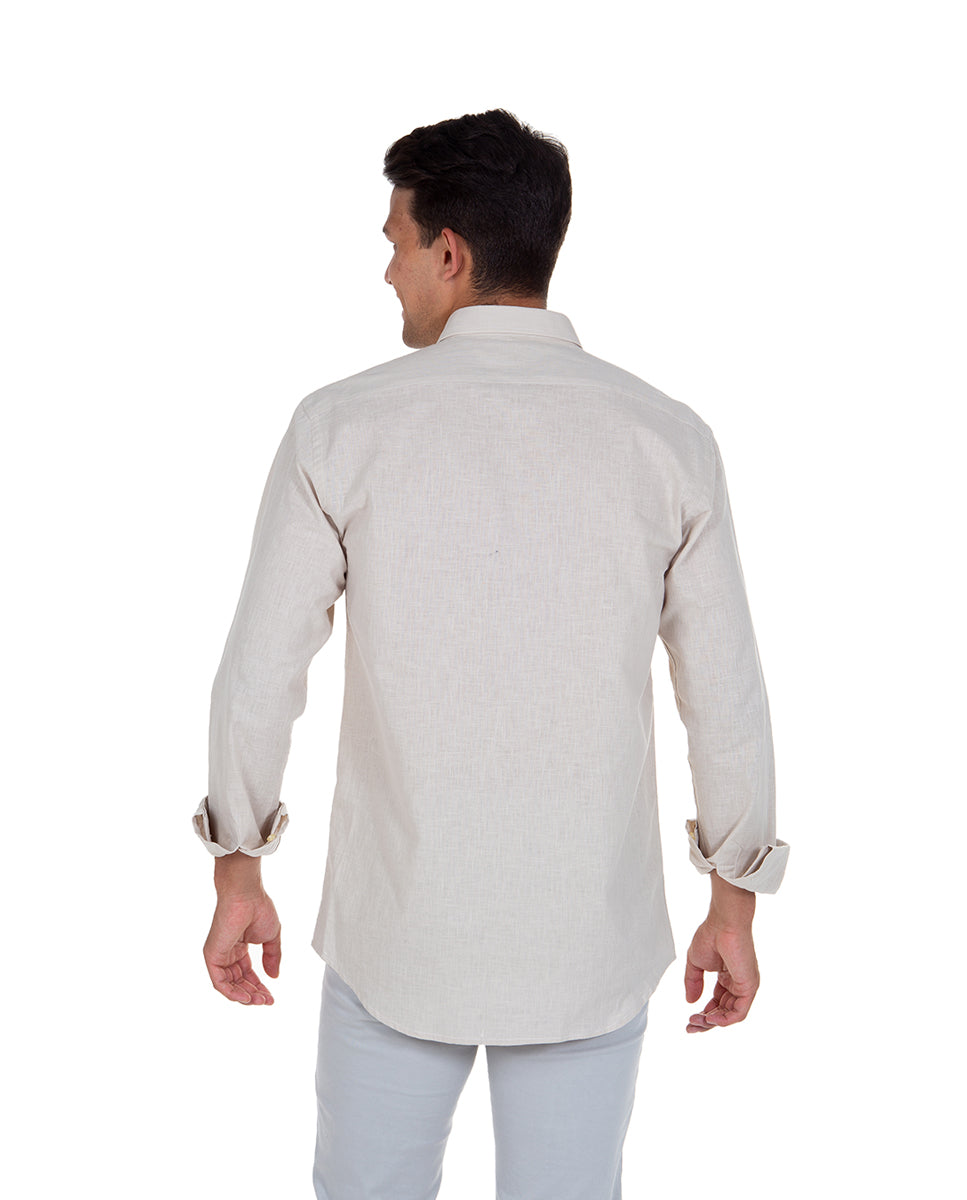 Beige Linen Shirt