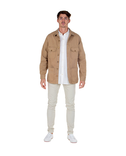 Beige Elastic Safari Jacket