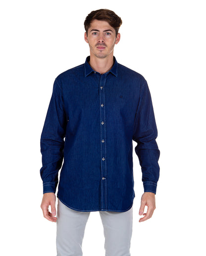 Dark Blue Denim Shirt