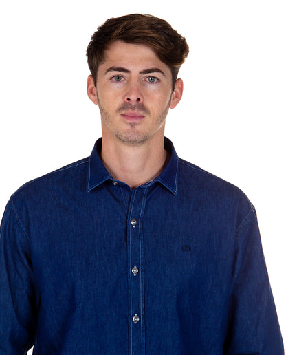 Dark Blue Denim Shirt