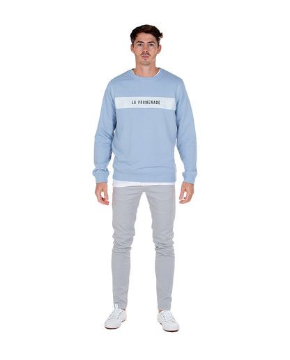 Sky Blue Patch Sweatshirt 