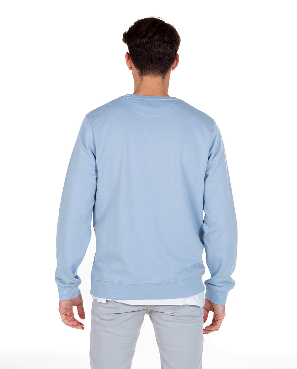 Sky Blue Patch Sweatshirt 