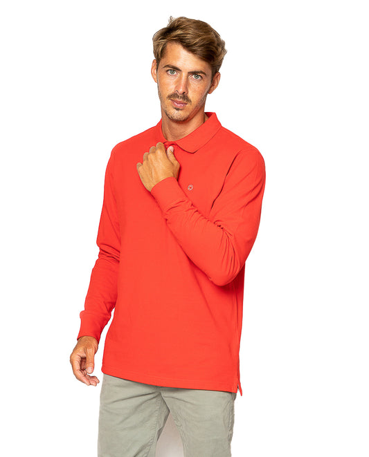 Long Red Polo