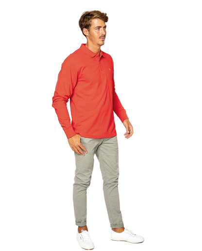 Long Red Polo