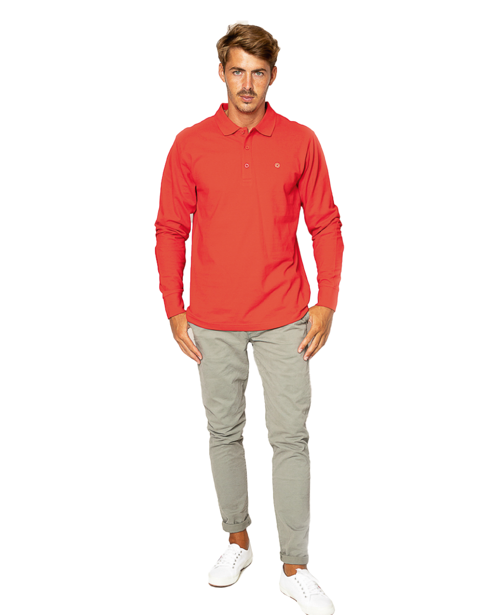 Long Red Polo